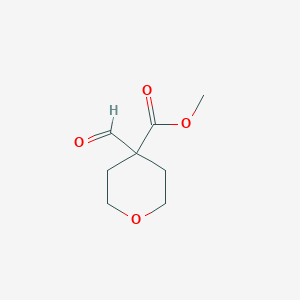 molecular formula C8H12O4 B2653367 4-甲酰基四氢-2H-吡喃-4-羧酸甲酯 CAS No. 907607-89-0