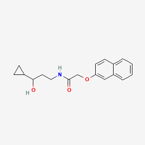molecular formula C18H21NO3 B2653370 N-(3-cyclopropyl-3-hydroxypropyl)-2-(naphthalen-2-yloxy)acetamide CAS No. 1396853-74-9