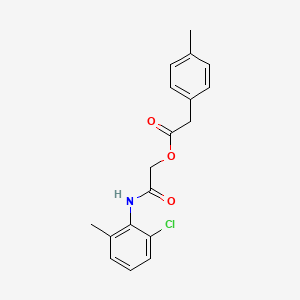 molecular formula C18H18ClNO3 B2653371 2-[(2-Chloro-6-methylphenyl)amino]-2-oxoethyl (4-methylphenyl)acetate CAS No. 1638709-08-6