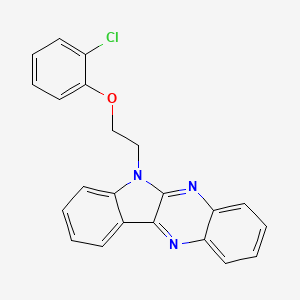 molecular formula C22H16ClN3O B2653396 6-[2-(2-chlorophenoxy)ethyl]-6H-indolo[2,3-b]quinoxaline CAS No. 637756-19-5