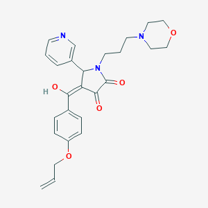 molecular formula C26H29N3O5 B265340 4-[4-(allyloxy)benzoyl]-3-hydroxy-1-[3-(4-morpholinyl)propyl]-5-(3-pyridinyl)-1,5-dihydro-2H-pyrrol-2-one 
