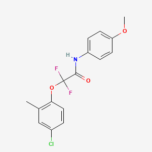 molecular formula C16H14ClF2NO3 B2653404 2-(4-chloro-2-methylphenoxy)-2,2-difluoro-N-(4-methoxyphenyl)acetamide CAS No. 339010-99-0
