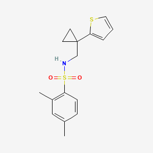 2,4-dimethyl-N-((1-(thiophen-2-yl)cyclopropyl)methyl)benzenesulfonamide