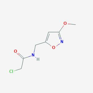 molecular formula C7H9ClN2O3 B2653406 2-Chloro-N-[(3-methoxy-1,2-oxazol-5-yl)methyl]acetamide CAS No. 2411284-66-5