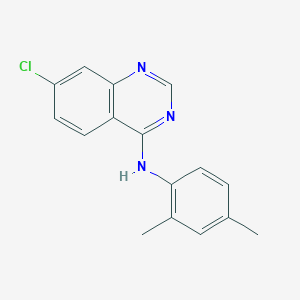 molecular formula C16H14ClN3 B2653418 7-氯-N-(2,4-二甲苯基)喹唑啉-4-胺 CAS No. 477856-35-2