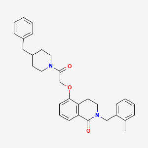 molecular formula C31H34N2O3 B2653423 5-(2-(4-benzylpiperidin-1-yl)-2-oxoethoxy)-2-(2-methylbenzyl)-3,4-dihydroisoquinolin-1(2H)-one CAS No. 850907-82-3