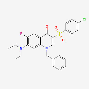 1-benzyl-3-(4-chlorobenzenesulfonyl)-7-(diethylamino)-6-fluoro-1,4-dihydroquinolin-4-one