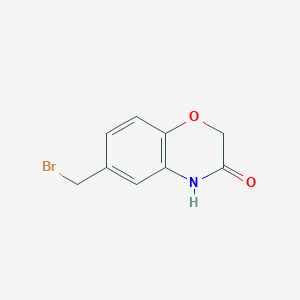 molecular formula C9H8BrNO2 B2653447 6-(bromomethyl)-4H-1,4-benzoxazin-3-one CAS No. 1260830-16-7
