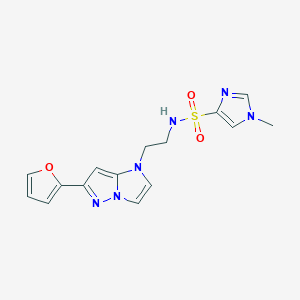 N-(2-(6-(furan-2-yl)-1H-imidazo[1,2-b]pyrazol-1-yl)ethyl)-1-methyl-1H-imidazole-4-sulfonamide