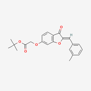 molecular formula C22H22O5 B2653451 (Z)-tert-butyl 2-((2-(3-methylbenzylidene)-3-oxo-2,3-dihydrobenzofuran-6-yl)oxy)acetate CAS No. 620548-00-7