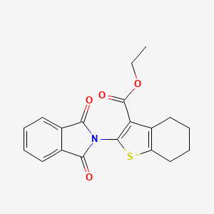 molecular formula C19H17NO4S B2653470 ethyl 2-(1,3-dioxo-1,3-dihydro-2H-isoindol-2-yl)-4,5,6,7-tetrahydro-1-benzothiophene-3-carboxylate CAS No. 81930-79-2