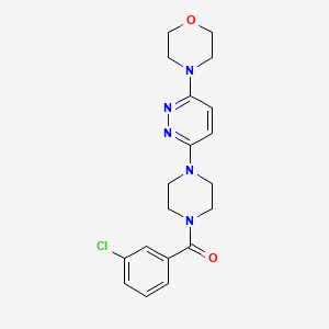 molecular formula C19H22ClN5O2 B2653479 (3-Chlorophenyl)(4-(6-morpholinopyridazin-3-yl)piperazin-1-yl)methanone CAS No. 898437-63-3