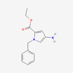 molecular formula C14H16N2O2 B2653483 Ethyl 4-amino-1-benzylpyrrole-2-carboxylate CAS No. 869219-92-1