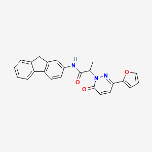 molecular formula C24H19N3O3 B2653487 N-(9H-fluoren-2-yl)-2-(3-(furan-2-yl)-6-oxopyridazin-1(6H)-yl)propanamide CAS No. 1286717-57-4