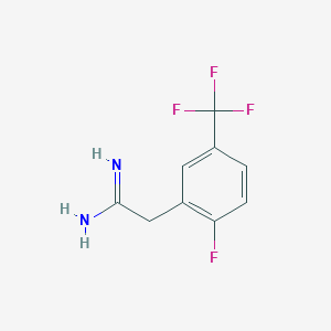molecular formula C9H8F4N2 B2653493 2-[2-Fluoro-5-(trifluoromethyl)phenyl]ethanimidamide CAS No. 1397237-72-7