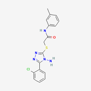 molecular formula C17H16ClN5OS B2653496 2-((4-氨基-5-(2-氯苯基)-4H-1,2,4-三唑-3-基)硫代)-N-(间甲苯基)乙酰胺 CAS No. 573972-71-1