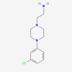 molecular formula C12H18ClN3 B2653502 1-哌嗪乙胺，4-(3-氯苯基)- CAS No. 21103-30-0
