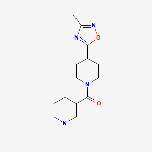 molecular formula C15H24N4O2 B2653510 (4-(3-Methyl-1,2,4-oxadiazol-5-yl)piperidin-1-yl)(1-methylpiperidin-3-yl)methanone CAS No. 1421463-46-8