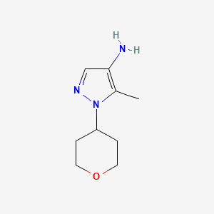 molecular formula C9H15N3O B2653514 5-甲基-1-(氧杂环丁基)-1H-吡唑-4-胺 CAS No. 1374829-57-8