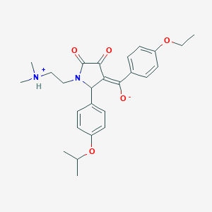 (E)-{1-[2-(dimethylammonio)ethyl]-4,5-dioxo-2-[4-(propan-2-yloxy)phenyl]pyrrolidin-3-ylidene}(4-ethoxyphenyl)methanolate