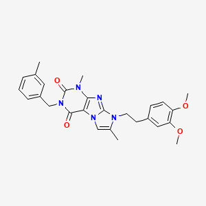 8-(3,4-dimethoxyphenethyl)-1,7-dimethyl-3-(3-methylbenzyl)-1H-imidazo[2,1-f]purine-2,4(3H,8H)-dione