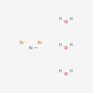 molecular formula Br2H6NiO3 B2653565 Nickel(2+);dibromide;trihydrate CAS No. 7789-49-3