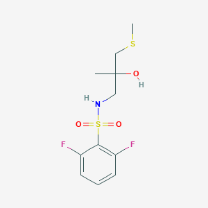 molecular formula C11H15F2NO3S2 B2653573 2,6-difluoro-N-(2-hydroxy-2-methyl-3-(methylthio)propyl)benzenesulfonamide CAS No. 1396812-19-3