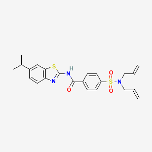 molecular formula C23H25N3O3S2 B2653579 4-(N,N-二烯丙基氨磺酰基)-N-(6-异丙基苯并[d]噻唑-2-基)苯甲酰胺 CAS No. 892844-10-9