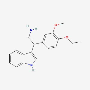 molecular formula C19H22N2O2 B2653580 2-(4-ethoxy-3-methoxyphenyl)-2-(1H-indol-3-yl)ethanamine CAS No. 848369-57-3