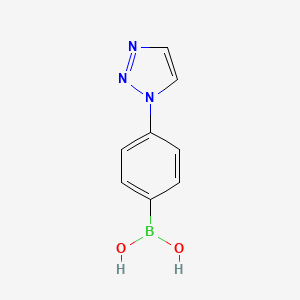 molecular formula C8H8BN3O2 B2653584 4-(1H-1,2,3-三唑-1-基)苯硼酸 CAS No. 1228182-97-5