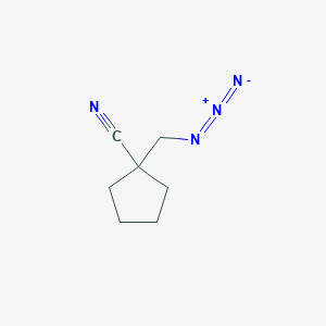 molecular formula C7H10N4 B2653603 1-(Azidomethyl)cyclopentane-1-carbonitrile CAS No. 1936044-45-9