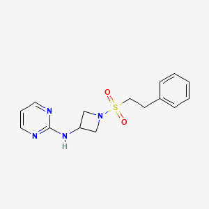 molecular formula C15H18N4O2S B2653611 N-(1-(phenethylsulfonyl)azetidin-3-yl)pyrimidin-2-amine CAS No. 2191213-03-1