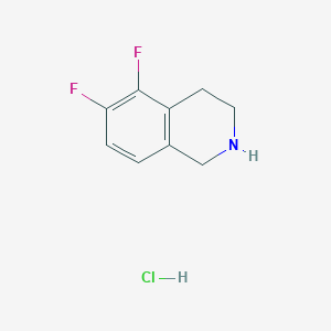 molecular formula C9H10ClF2N B2653636 5,6-Difluoro-1,2,3,4-tetrahydroisoquinoline hydrochloride CAS No. 2138522-82-2