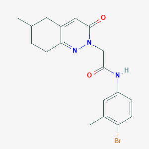 molecular formula C18H20BrN3O2 B2653637 N-(4-bromo-3-methylphenyl)-2-(6-methyl-3-oxo-5,6,7,8-tetrahydrocinnolin-2(3H)-yl)acetamide CAS No. 933238-88-1