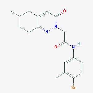 molecular formula C18H20BrN3O2 B2653637 N-(4-溴-3-甲基苯基)-2-(6-甲基-3-氧代-5,6,7,8-四氢环辛诺林-2(3H)-基)乙酰胺 CAS No. 933238-88-1