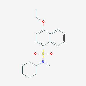 molecular formula C19H25NO3S B2653642 N-cyclohexyl-4-ethoxy-N-methylnaphthalene-1-sulfonamide CAS No. 694467-10-2