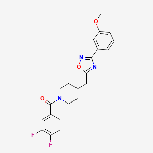 1-(3,4-Difluorobenzoyl)-4-{[3-(3-methoxyphenyl)-1,2,4-oxadiazol-5-yl]methyl}piperidine