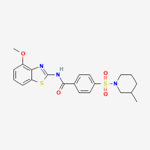 B2653654 N-(4-methoxy-1,3-benzothiazol-2-yl)-4-[(3-methylpiperidin-1-yl)sulfonyl]benzamide CAS No. 500149-31-5