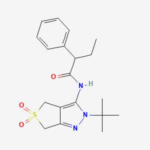 N-(2-(tert-butyl)-5,5-dioxido-4,6-dihydro-2H-thieno[3,4-c]pyrazol-3-yl)-2-phenylbutanamide