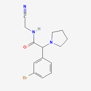 2-(3-Bromophenyl)-N-(cyanomethyl)-2-pyrrolidin-1-ylacetamide