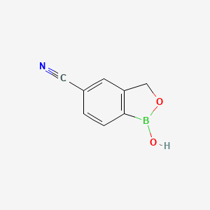 molecular formula C8H6BNO2 B2653661 1-Hydroxy-1,3-dihydrobenzo[c][1,2]oxaborole-5-carbonitrile CAS No. 905710-80-7