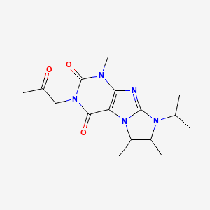 molecular formula C16H21N5O3 B2653670 4,7,8-Trimethyl-2-(2-oxopropyl)-6-propan-2-ylpurino[7,8-a]imidazole-1,3-dione CAS No. 878734-97-5