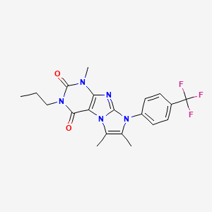 molecular formula C20H20F3N5O2 B2653674 4,7,8-三甲基-2-丙基-6-[4-(三氟甲基)苯基]嘌呤[7,8-a]咪唑-1,3-二酮 CAS No. 899727-32-3