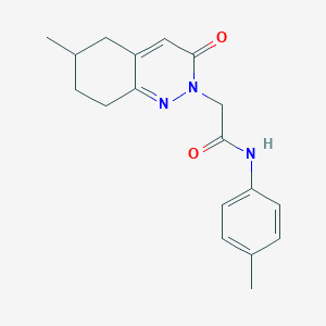 molecular formula C18H21N3O2 B2653678 2-(6-甲基-3-氧代-5,6,7,8-四氢环辛诺林-2(3H)-基)-N-(对甲苯基)乙酰胺 CAS No. 933238-43-8