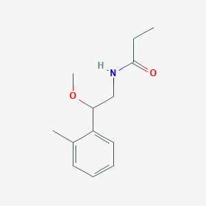 molecular formula C13H19NO2 B2653685 N-(2-甲氧基-2-(邻甲苯基)乙基)丙酰胺 CAS No. 1797087-30-9