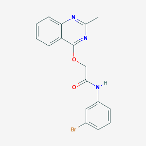 molecular formula C17H14BrN3O2 B2653700 N-(3-溴苯基)-2-[(2-甲基喹唑啉-4-基)氧基]乙酰胺 CAS No. 1111149-24-6