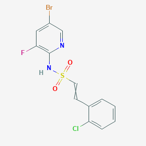 molecular formula C13H9BrClFN2O2S B2653708 N-(5-bromo-3-fluoropyridin-2-yl)-2-(2-chlorophenyl)ethene-1-sulfonamide CAS No. 1424358-80-4