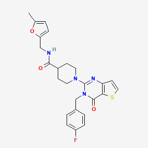molecular formula C25H25FN4O3S B2653709 methyl 2-[({[2-(4-methylphenyl)-1H-indol-3-yl]amino}carbonyl)amino]benzoate CAS No. 1115976-70-9
