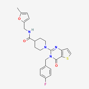 molecular formula C25H25FN4O3S B2653709 2-[({[2-(4-甲基苯基)-1H-吲哚-3-基]氨基}羰基)氨基]苯甲酸甲酯 CAS No. 1115976-70-9