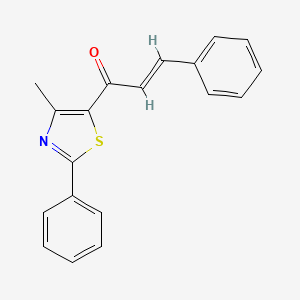 (E)-1-(4-methyl-2-phenyl-1,3-thiazol-5-yl)-3-phenyl-2-propen-1-one